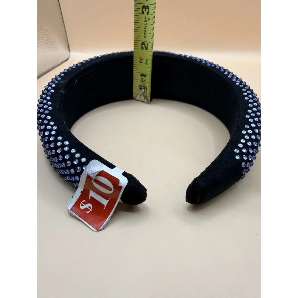 Claires Headband Black Blue Rhinestone‎ Gems Hair Accessory Costume Cosplay